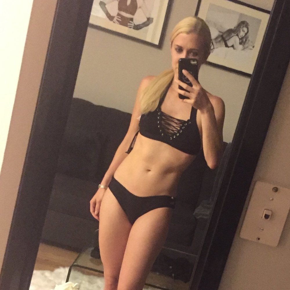 Herve Leger  Black Bandage Swimsuit top only